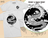Black Dragon T-Shirt Japanese Streetwear Top Chinese Animal Anime Tee